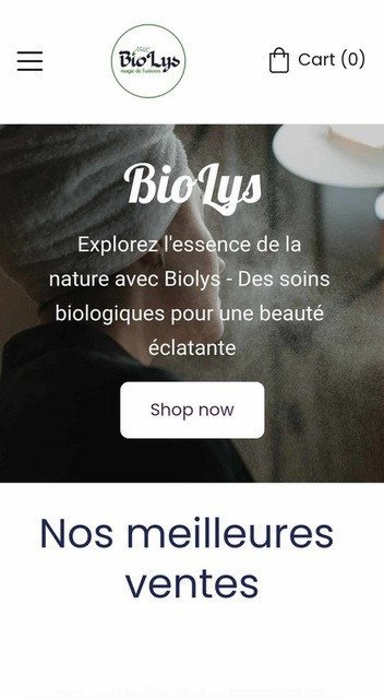 Bio’Lys — Website Design (Mobile)