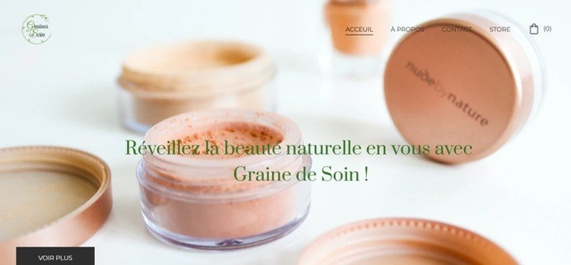 Graines de Soin — Website Design (Desktop)