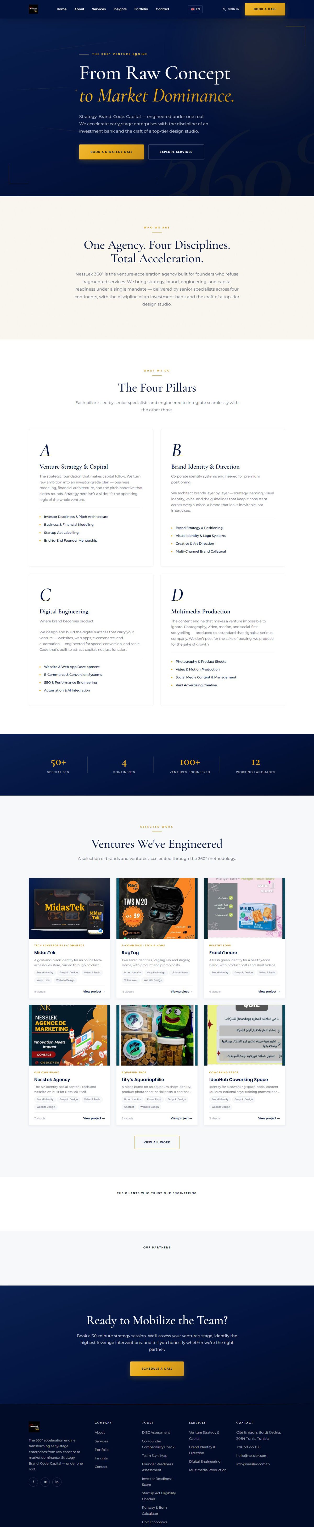 NessLek Agency — Website Design (Desktop)